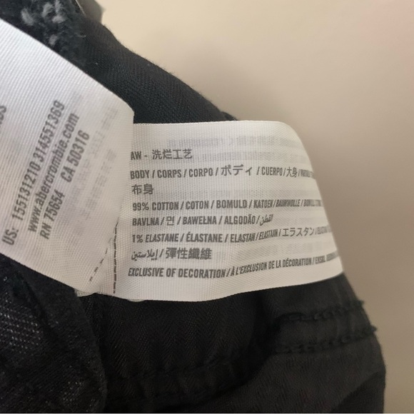 Abercrombie & Fitch The Skinny High Rise Curve Love Two Tone Black 27 4 NWT New - Picture 15 of 15